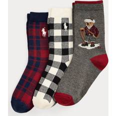 Polo Ralph Lauren Underwear Polo Ralph Lauren Kids Cotton Blend Crew Socks - Grey/Ivory/Black