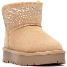 Suede Boots XTI Unisex Flat None Casual Ankle Boots - Beige