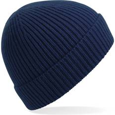 Natural Beanies Beechfield Engineered Knit Ribbed Beanie Tearaway Label - Cuffed Design