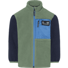 Didriksons Blåa Fleecekläder Didriksons Anten Kids Jumper Med Hel Dragkedja Light Moss - Grön