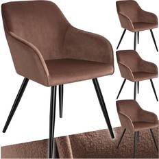 tectake Marilyn Brown/Black Kitchen Chair 82cm 4pcs