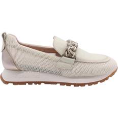 Beige - Dame Mokkasiner Hispanitas Kansas Mokkasiner Læder Uld Moccasin Sko - Beige