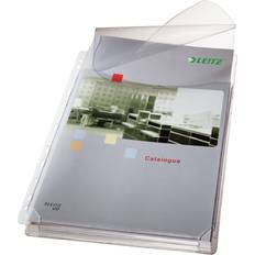 Leitz Premium Expanding Pocket with Flap A4 48% Pre-Consumer Recycled Plastic 5pcs Clear