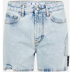 Off-White Women Shorts Off-White Off Meteor Denim Short - Blue