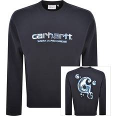 Carhartt WIP Sweatere Carhartt WIP Solar Chrome Sweatshirt - Blå/Navy/Hvid