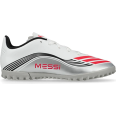 adidas Junior F50 Messi Club TF - Cloud White/Lucid Red /Silver Metallic