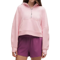Lululemon Scuba Oversized Hoodie Halblanges Reißverschluss - Blissful Pink