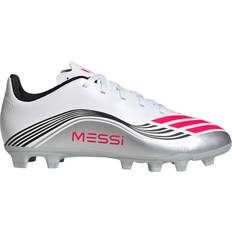 adidas Junior F50 Messi Club FG/MG- Cloud White/Lucid Red/Silver Metallic