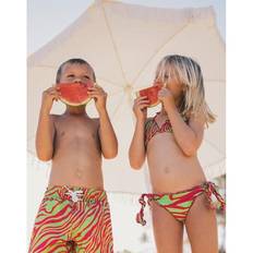 Green Bikinis Children's Clothing Sundek Zebra Print Bikini Girls - Green