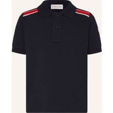 Moncler Kids Cotton Piqué Polo Shirt - Blue