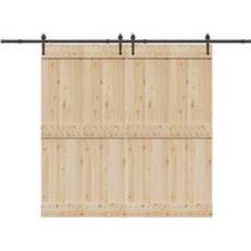 Sliding Door Hardware Berkfield Home Sliding Door Hardware Kit 305 cm Steel Black