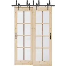 Sliding Door Hardware Berkfield Home Sliding Door Hardware Kit 152.5 cm Steel Black