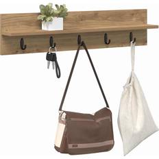VidaXL Tøjkroge vidaXL Vægmonteret Jakkeholder Med Hylde Artisan Eg 80 x 10.5 x 18 cm Tøjkrog