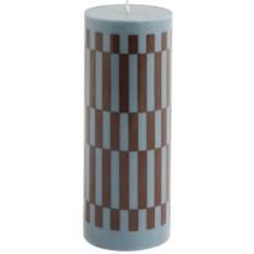 Hay Column Block Anthracite/Bordeaux Candle