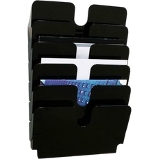 Durable Flexiplus 6 Wall Mounted Literature Tray A4 Landscape Holder Black