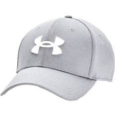 Grey - Sportswear Garment Caps Under Armour Blitzing Low Men's Stretch Fit Cap - Steel/White