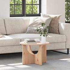 VidaXL Runda Soffbord vidaXL Kaffeebord Naturfärg 50 x 50 x 35 cm Massiv Furu Soffbord