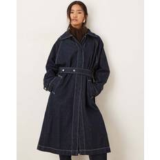 Blå - Trenchcoats Frakker Gina Tricot Denim Car Coat Frakke - Blå