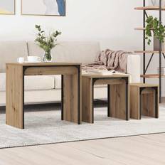 Eg Indskudsborde vidaXL Nesting Kaffebord 3 Pcs Artisan Eg Indskudsbord