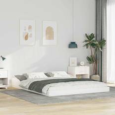160 cm - 210 cm Senge vidaXL Sengestel Hvid 160 x 210 cm Massivt Fyrretræ Rammeseng