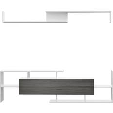 Homcom Grey TV Benches Homcom Modern White/Grey TV Bench 153.6x42cm
