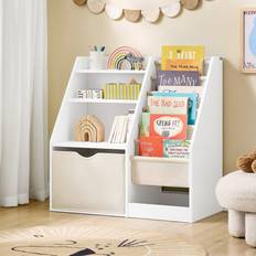 MDF Bokhyllor SoBuy KMB119-W Montessori Bokhylla Barnbarnhylla