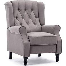 Black - Wing Chairs Armchairs More4Homes Althorpe Linen Marl Grey Armchair 105cm