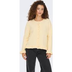 Dame - Gul Trøjer Only Onlrima Life LS Fril Butto Loose Fit - Pastelgul