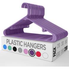 Plastic Hangers 200 Pack Purple