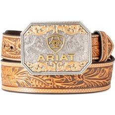 Florals - Men Belts Ariat Floral Embossed Western Taper Belt With Medallion Buckle