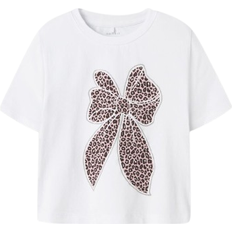Organic Tops Name It Kid's Glitter T-shirt - Bright White (13245691_BrightWhite)