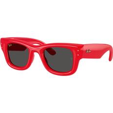 Sort Solbriller Ray-Ban Nylon Puffer Solbriller Nylon Firkantet - Rød/Sort