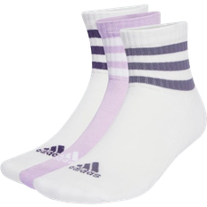 adidas 3-Stripes Cushioned Sportswear Low-Cut Socks 3-pack - White/Powder Plum