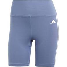 adidas Women's Training Essentials 3 Stripes High Waisted Short Leggings - Preloved Ink