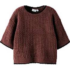 Kort ærme Striktrøjer Børnetøj Name It Pullover Regular Fit Striktrøje - Burgundy