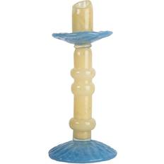Beige - Glas Lysestager Byon Lara M Ø 12 x H26 cm Light Beige Lysestage