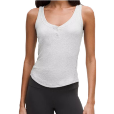 Lululemon Tank Tops Lululemon Hold Tight Henley Tank Top - Heathered Core Ultra Light Grey