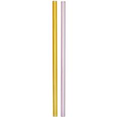 Kosta Boda Sipsavor Sugrör 20 cm 2-pack Rosa/Gul Barutrustning 2st
