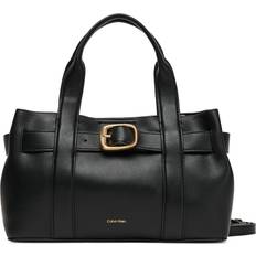 Calvin Klein Dame Tasker Calvin Klein Belted Small Tote Bag With Strap - Black