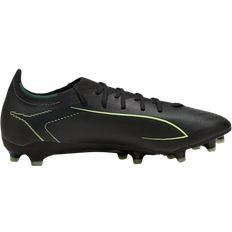 Puma Ultra 6 Match FG AG Eclipse Football Boots - Black/Fizzy Light/Green Terrain