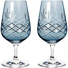 Blåa Ölglas Frederik Bagger Crispy Mate Sapphire Blue Beer Glass 36cl 2pcs
