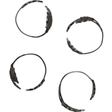 Black Napkin Rings ferm LIVING Holly Leaf 4-Pack Black Brass Napkin Ring
