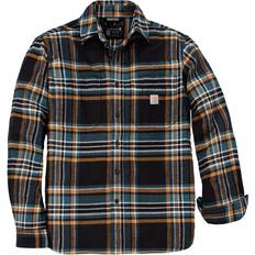 Flonelskjorter - Sort Carhartt Flannel Long-Sleeve Plaid Shirt - Black