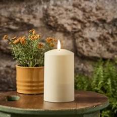 LED Candles Solar Pillar 12.5cm Warm White LED Candle