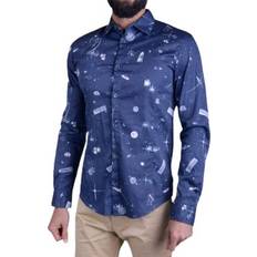 Armani Shirts Armani Mens Shirt Casual Summer Long Sleeve Printed -
