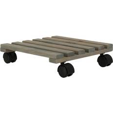 Krukkeunderlag Esschert Design Rullevogn til Krukker Firkantet 29x29 cm Krukkeunderlag