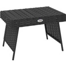 Foldable Outdoor Side Tables OutSunny Foldable Coffee Black Outdoor Side Table