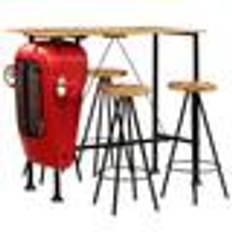 Outdoor Bar Sets vidaXL Solid Mango Wood 5 Piece 120x60x107 cm Outdoor Bar Set