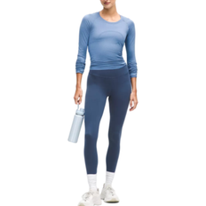 Lululemon Strumpbyxor & Stay-ups Lululemon Wunder Train Leggings With Bund - Blue Twill