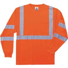 Work Tops on sale Ergodyne 8391 GloWear Hi-Vis Long Sleeve T-shirt - Orange
